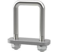 Boulon en U M10 avec plaque de serrage et écrous aide à la slippage Trailer galvanisé SUPROD, M10, LW=41, LH=85 mm