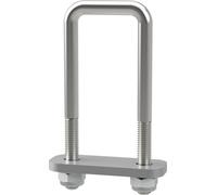 Boulon en U M10 avec plaque de serrage et écrous aide à la slippage Trailer galvanisé SUPROD, M10, LW=41, LH=120 mm