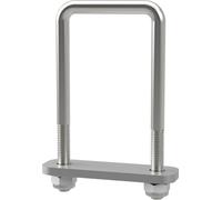 Boulon en U M10 avec plaque de serrage et écrous aide à la slippage Trailer galvanisé SUPROD, M10, LW=61, LH=130 mm