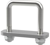 Boulon en U M10 avec plaque de serrage et écrous aide à la slippage Trailer galvanisé SUPROD, M10, LW=51, LH=70 mm