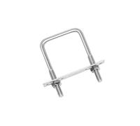 Boulon En U Pince carrée à vis en U acier inoxydable 304/collier de serrage carré/boulon Angle droit avec déflecteur/pince(2set M8X26X75)