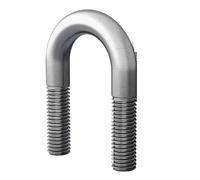 Boulon En U Pince en acier inoxydable 304, boulons U M6 M8 M10 M12, vis forme de, boulon boucle, collier serrage for tuyau, 1 pièce(M10 x 51mm)