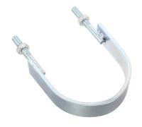 Boulon en U Robuste pour Cylindre D’huile de Chariot Élévateur | Métal Traité en Surface, Fixation Stable sans Perçage, Usage Logistique et Port, Couleur Argenté