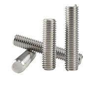 Boulon goujon à double tête en acier inoxydable， Tiges entièrement filetées en acier inoxydable 304 M3-M8 30-300 mm(110mm (4pcs),M6)