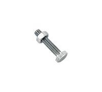 Boulon hexagonal 6 x 30 mm zingué avec écrou (Lot de 14 pièces)