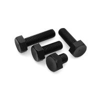 Boulon hexagonal à bride, vis à tête hexagonale externe noires M3 M4 M5 M6 M8 M10 M12 boulons hexagonaux en plastique(120mm,M4 (100pcs))