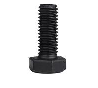 Boulon hexagonal externe 8/M10/M12, 1/2/5 pièces, 1 .25 .5, filetage fin, qualité 8., haute résistance, en acier au carbone noir, longueur de vis 16-60mm M(M10x1.25x50 2PCS)