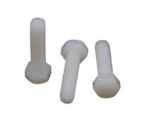 Boulon hexagonal externe en Nylon blanc M3 M4 M5 M6 M8 M10 M12, boulon hexagonal en Nylon PA66, vis en plastique DIN933 GB5783 L = 6-100mm(8mm,M12 2pcs)