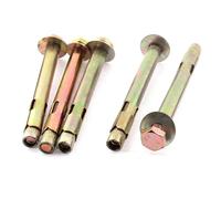 sourcingmap M8 x 100 mm Filetage à tête hexagonale Split Expansion Boulons Ancres Vis 5 pcs