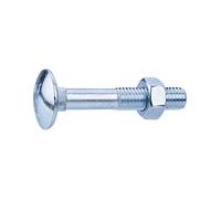 Boulon Japy tête ronde collet carré acier zingué - 8x50/22-4pces - Fixpro