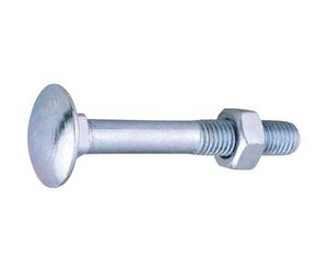 Boulon Japy - Viswood - Tête ronde collet carré - TRCC - Acier zingué - 7 x 80/20 mm - Boîte de 100