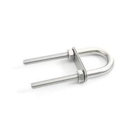 Boulon Jeu de 3 boulons à tige épaissie en forme de U en acier inoxydable 304, avec joint d'écrou, collier de serrage for tuyau de cheval étendu(3set M4X62X26)