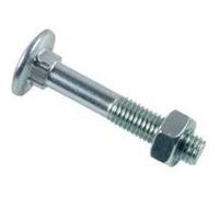 Boulon LENNIE Tête ronde collet carré TRCC - Zingué blanc - Filetage Partiel - BTRCC