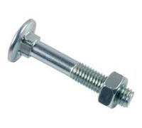 Boulon LENNIE Tête ronde collet carré TRCC - Zingué blanc - Ø8x40 - boite de 100 - BTRCC0804002B Blanc G