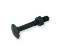 Boulon LENNIE Tête ronde collet carré TRCC - Zingué noir - Ø6x40 - boite de 200 - BTRCC0604006B