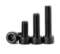 Boulon M8 en acier allié de qualité 12.9, vis à douille hexagonale noire, 8mm x 10 12 14 18 80 90 100 110 120 130 140 150mm, vis noire à filetage complet (Size : M8x120mm 5pcs)