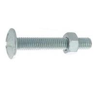 Boulon poelier à tête ronde large fendue en croix acier zingué blanc classe 4.8 NFE 25128/DIN 555 8X20 boîte de 100 - ULTIMA - 80308020
