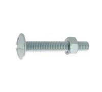 Boulon poelier à tête ronde large fendue en croix acier zingué blanc classe 4.8 NFE 25128/DIN 555 8X20 boîte de 100 - ULTIMA - 80308020