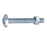 Viswood 601B6020 Boîte de 200 Boulons poêlier Filetage total 6,0 x 20 Acier Zingué Blanc