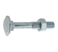 Boulon pour bois à tête ronde collet carré Japy classe 4.8 DIN 603/555 10X130 boîte de 25 - ULTIMA - 80410130