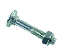 Boulon tête ronde collé carré (TRCC) Zingué - 6 x 55 mm- Vendu par 100