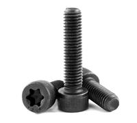 Boulon Torx cylindrique noir de qualité 12.9, vis à tête à Six lobes M3-M10, 5 pièces, M4x10mm