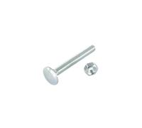 BOULON (VENDU AVEC ECROU) TRCC JAPY TETE RONDE COLLET CARRE 12X120 ACIER ZING BLANC