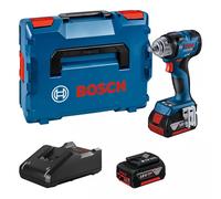 Bosch Professional 18V System boulonneuse sans-fil GDS 18V-330 HC (couple de serrage 330 Nm, couple de décollement 560 Nm, avec 2 batteries 5,0 Ah, chargeur GAL 18V-40, dans L-BOXX)