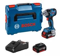 Boulonneuse à choc 18V GDS 18V-330 HC + 2 batteries GBA 5Ah + chargeur en coffret L-BOXX - BOSCH - 06019L5003