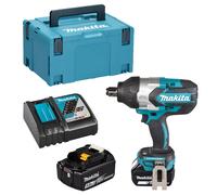 Boulonneuse à chocs LXT® MAKITA DTW1001RTJ avec 2 batteries 5,0 Ah, chargeur DC18RC et Makpac 3