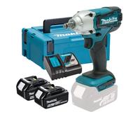 MAKITA Boulonneuse à chocs + 2 batteries 18V 5Ah Li-Ion + Coffret Makpac DTW190RTJ