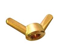 Boulons à ailettes, boulons, fixations, 2 vis main en cuivre, écrous et capuchons laiton, accessoires for crochet de fixation forme corne mouton(M10)