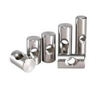 Boulons à baril M4 M5 M6, goupille cylindrique, cheville à trou croisé, marteau, écrou intégré for accessoires de meubles en bois, acier inoxydable 304(M5x12 (10Pcs))