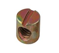 Boulons à baril M6 M8, raccords à fente croisée for lits et chaises, écrou à trou horizontal, marteau intégré, 5/10/20/50 pièces (Color : 20pcs, Size : M8x15 B type Iron)