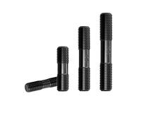 Boulons À Double Tête 2/5 pièces M8 M10 M12 M14 M16 M18 M20 M24 tige en acier au carbone Double filetage vis goujon boulons L:50~200mm(60mm,M10-5Pcs)