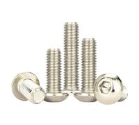 Boulons à douille hexagonale en acier nickelé m7 12,9 vis à tête boutonnée longueur 12-60mm (10,M7-1.0 x 20mm)