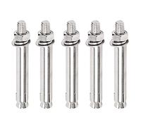 Boulons à expansion, Boulon d'ancrage à manchon d'expansion à écrou hexagonal externe en acier inoxydable, 5 pièces