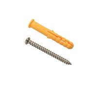 Boulons à expansion en plastique 200 pièces M4 M5 en plastique auto-perceuse nervurée for cloisons sèches et ancrages muraux avec Kit de vis bouchon d'ancrage boulon d'expansion colonne de tuyau