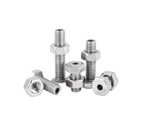 Boulons à filetage interne et externe hexagonal extérieur en acier inoxydable 304, vis adaptable, écrou hélicoïdal creux, taille M4 M5 M6 M8 M10((2 sets) M8x45mmx4.2)