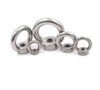 Boulons à œil 1/5 Pcs Boulon à œil annulaire 304 Vis à œil en Acier Inoxydable M3/m4/m5/m6/m8/m10/m12/m16 Écrous à œil de Levage Boulon à œil de Levage argenté(B,M6 5pcs)