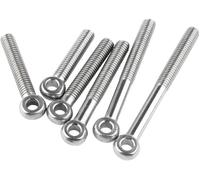 Boulons à œil, boulon anneau d'épaule, 5 pièces M5 M6 M8 en acier inoxydable, filetage métrique, vis de charnière aile, goujon d'ancrage articulé plus rapide(70mm,M8 5pcs)