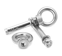 Boulons à œil Boulons à œil de Levage à Anneau Vis d'expansion Boulon de Protection à œil expansible M6 M8 M10 M12 M14 M16 Boulons d'expansion Robustes Écrous à œil(M6x50mm 4pcs)
