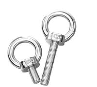 Boulons à œil en acier inoxydable 316, boulons à œil, boulons à anneau, pattes de levage marines(M10 (2pcs))