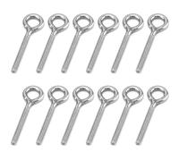 Boulons à œil en Acier Inoxydable à Tige Longue, Pack de 12 vis à Oeil M4, Long Shank Eye Bolt, vis à Oeil M4, pour Rôle de Fixation et D'accrochage