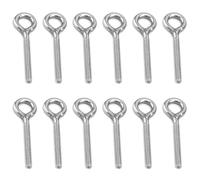 Boulons à œil en Acier Inoxydable à Tige Longue, Pack de 12 vis à Oeil M6, Long Shank Eye Bolt, vis à Oeil M4, vis à Oeil, pour Rôle de Fixation et D'accrochage