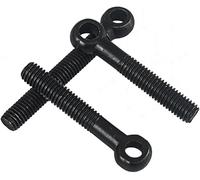 Boulons à œil en acier inoxydable, crochets anneau de boulon à œil, boulons à œil 10 pièces M8x30~100 boulon de lien d'anneau en acier au carbone noir vis à œil boulon à œil(M8x70mm)