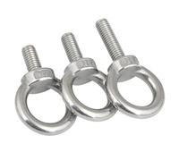 Boulons à œil robustes, vis de levage marines en acier inoxydable M8 M10 304, anneau d'épaulement, trou de boucle for câble, boulon à œil(M8(2PCS))