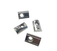 Boulons à rainure en T, 10 pièces, série 20, écrous ressort enfoncer, M3 M4 M5 M6, élastique demi-ronds for profilés aluminium 2020, 6(20 M5)