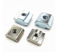 Boulons à rainure en T, 5/10 pièces M3 M10, bloc carré, écrou marteau coulissant for fixation de profilé aluminium 2020 3030 4040 4545(45series M8 5Pcs)