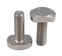 Boulons à tête carrée en T Boulons à rainure en T en acier inoxydable 304, argent, M5, M6, M8, M10, M12, 12-70 mm(M6x352pcs)